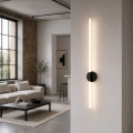 Lampa ścienna LED FELIX biało czarna 100 cm - nowoczesny kinkiet