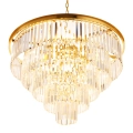 Lampa wisząca SPLENDORE 80 cm - żyrandol złoto-kryształowy