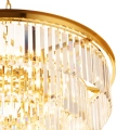 Lampa wisząca SPLENDORE 80 cm - żyrandol złoto-kryształowy