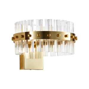 Lampa ścienna AURA 18 cm LED złoty połysk