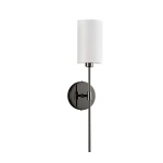 Lampa ścienna DARLING 53 cm- czarny kinkiet z abażurem