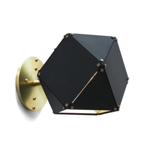 Lampa ścienna NEW GEOMETRY-1 czarno złota 15,5 cm