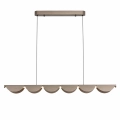 Lampa wisząca NAMI LINE 143 cm - LED, szary szczotkowany, falista forma