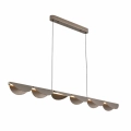 Lampa wisząca NAMI LINE 143 cm - LED, szary szczotkowany, falista forma