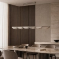 Lampa wisząca NAMI LINE 143 cm - LED, szary szczotkowany, falista forma