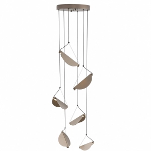 Lampa wisząca NAMI-6 – kaskadowa ledowa, szary szczotkowany 240 cm