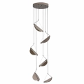 Lampa wisząca NAMI-6 – kaskadowa ledowa, szary szczotkowany 240 cm