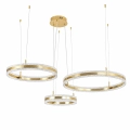 Lampa wisząca  ARKADIA LED Trio 40/60/80 cm – złoty połysk
