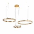 Lampa wisząca  ARKADIA LED Trio 40/60/80 cm – złoty połysk