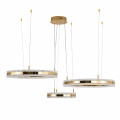 Lampa wisząca  ARKADIA LED Trio 40/60/80 cm – złoty połysk