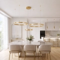 Lampa wisząca  ARKADIA LED Trio 40/60/80 cm – złoty połysk