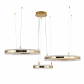 Lampa wisząca  ARKADIA LED Trio 40/60/80 cm – złoty połysk