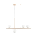 Lampa wisząca MODERNO  80 cm -kremowa z białymi kloszami