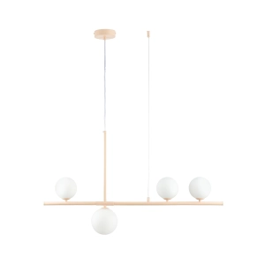 Lampa wisząca MODERNO  80 cm -kremowa z białymi kloszami