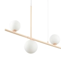 Lampa wisząca MODERNO  80 cm -kremowa z białymi kloszami