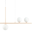 Lampa wisząca MODERNO  80 cm -kremowa z białymi kloszami