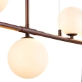 Lampa wisząca MODERNO  80 cm - burgundowa z białymi kloszami