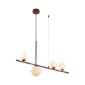 Lampa wisząca MODERNO  80 cm - burgundowa z białymi kloszami