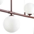 Lampa wisząca MODERNO  80 cm - burgundowa z białymi kloszami