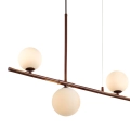 Lampa wisząca MODERNO  80 cm - burgundowa z białymi kloszami
