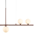 Lampa wisząca MODERNO  80 cm - burgundowa z białymi kloszami