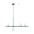 Lampa wisząca MODERNO  80 cm -szmaragdowa z białymi kloszami