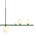 Lampa wisząca MODERNO  80 cm -szmaragdowa z białymi kloszami
