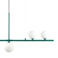 Lampa wisząca MODERNO  80 cm -szmaragdowa z białymi kloszami