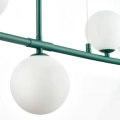Lampa wisząca MODERNO  80 cm -szmaragdowa z białymi kloszami
