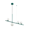 Lampa wisząca MODERNO  80 cm -szmaragdowa z białymi kloszami