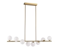 Lampa wisząca MOLECULA LONG 100 cm – biało-złota do salonu