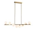 Lampa wisząca MOLECULA LONG 100 cm – biało-złota do salonu