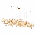 Lampa wisząca BOTANIKA GOLD XL 265 cm - złota i biała porcelana, G9