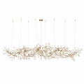 Lampa wisząca BOTANIKA GOLD XL 265 cm - złota i biała porcelana, G9