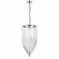 Lampa wisząca WAVE chrom 60 cm kryształowa