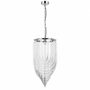 Lampa wisząca WAVE chrom 60 cm kryształowa