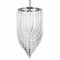 Lampa wisząca WAVE chrom 60 cm kryształowa