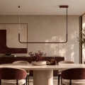 Lampa wisząca MINIMA burgundowa 120 cm